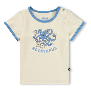 Molo - Easy Rocktopus T-shirt Organic cotton | Ecru