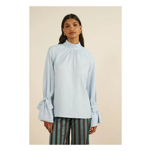 Maria de la Orden - Bosco Recycled Fiber Blouse | Light Blue