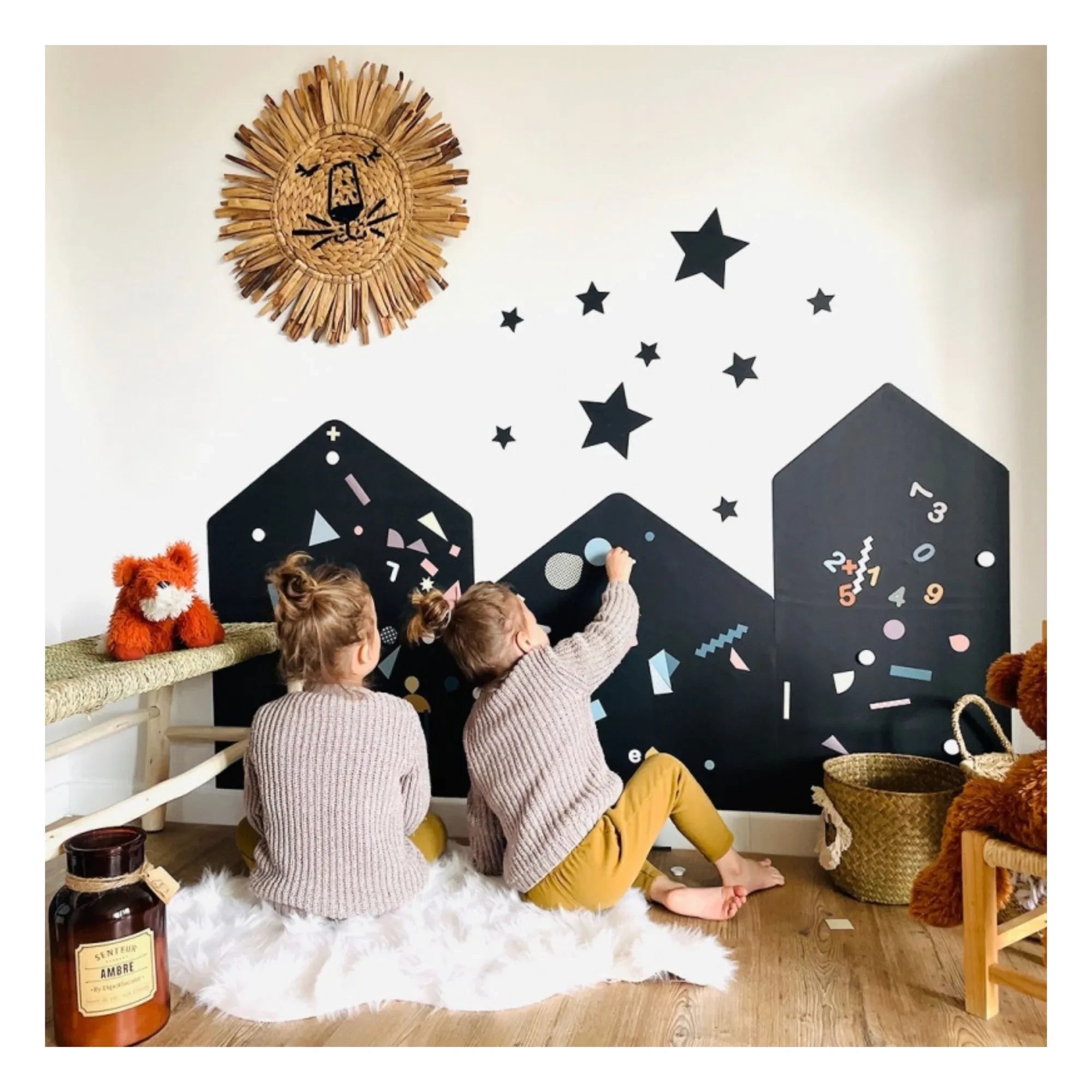 Ferflex - "My City" 21 Geometric Shape Magnetic Board