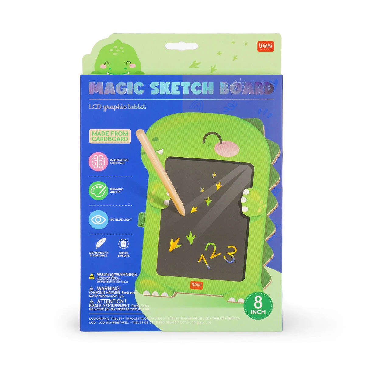 Legami - Portable LCD Drawing Board in Cardboard - Magic Sketch Board