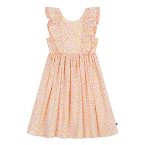 Petit Bateau - Organic Cotton Poplin Polka Dot Dress | Coral