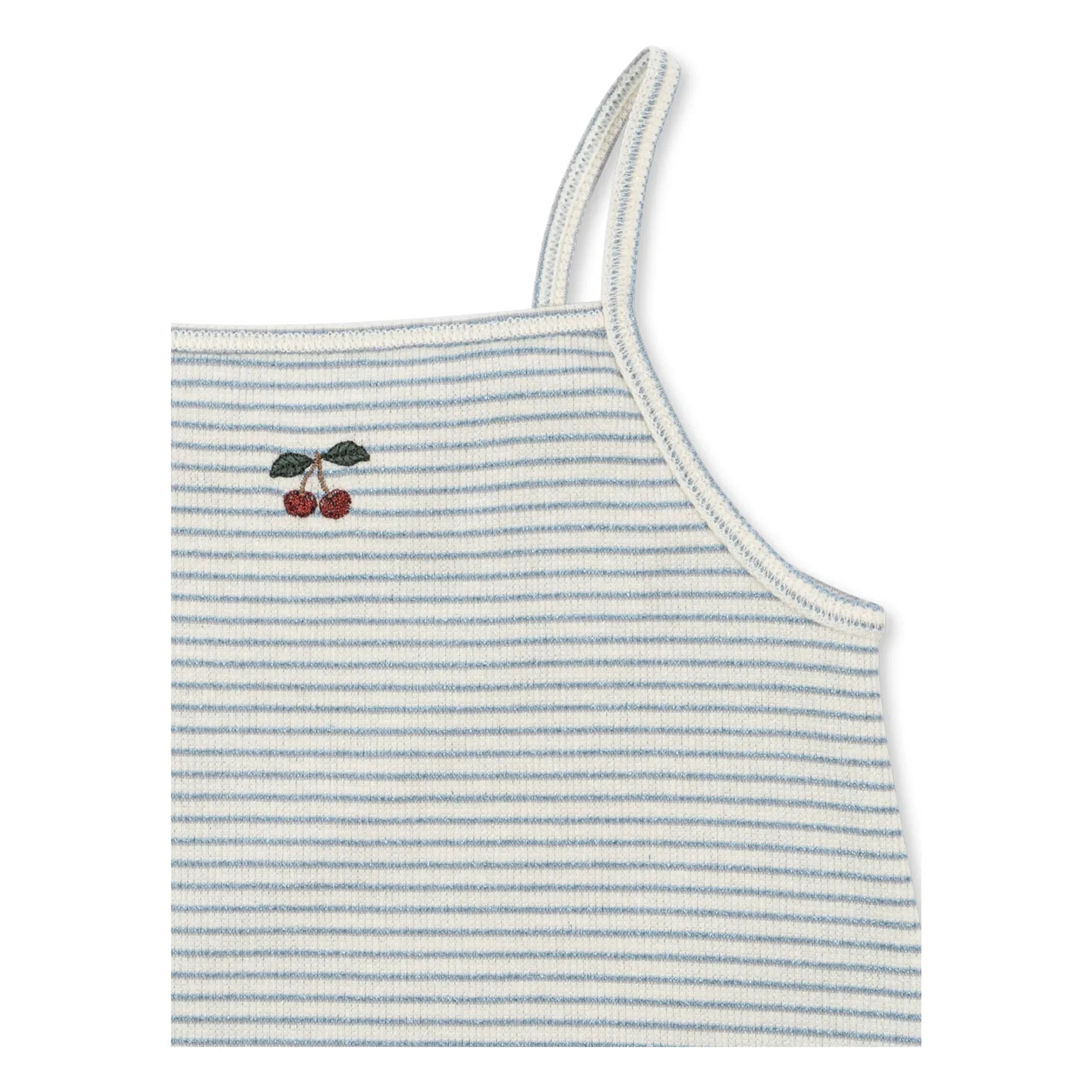 Konges Sløjd - Textured Roli Striped Organic Cotton Dress | Blue