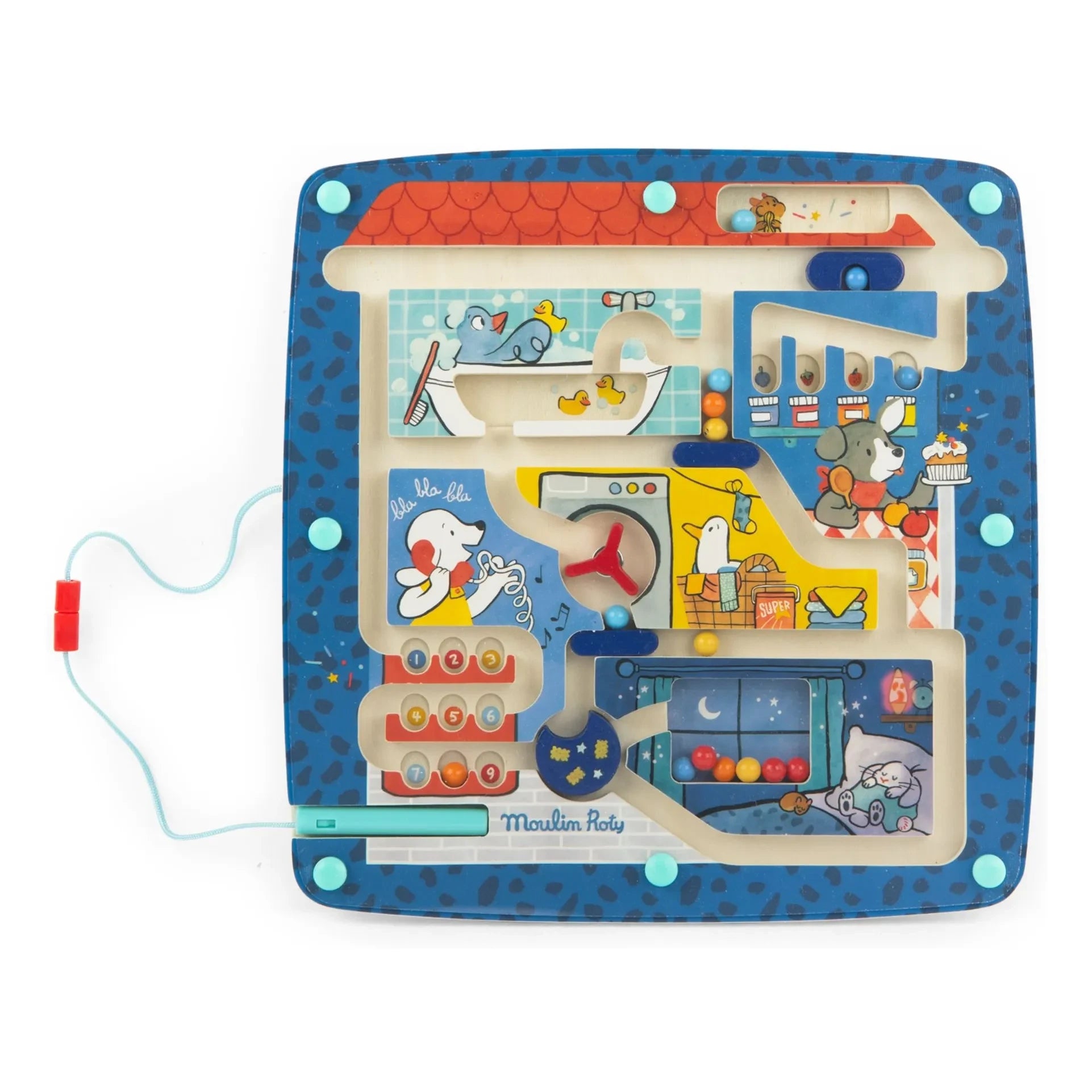 Moulin Roty - Puce & Pilou Magnetic Maze | Blue