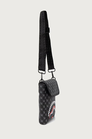 Sprayground - Gray Shoulder Bag with Sharks in Paris 910B9314NSZ