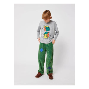 Bobo Choses - Roll The Dice Long Sleeve T-Shirt Organic Cotton | Grey Melange