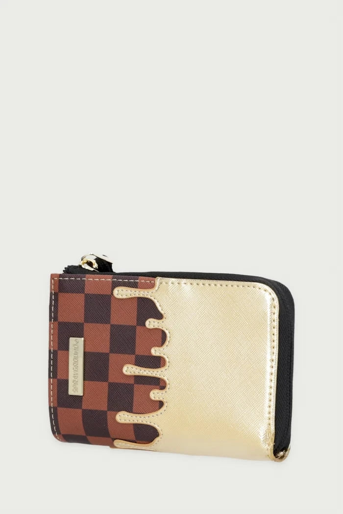 Sprayground - Brown Faux Leather Wallet with Sharks in Paris 910W9341NSZ