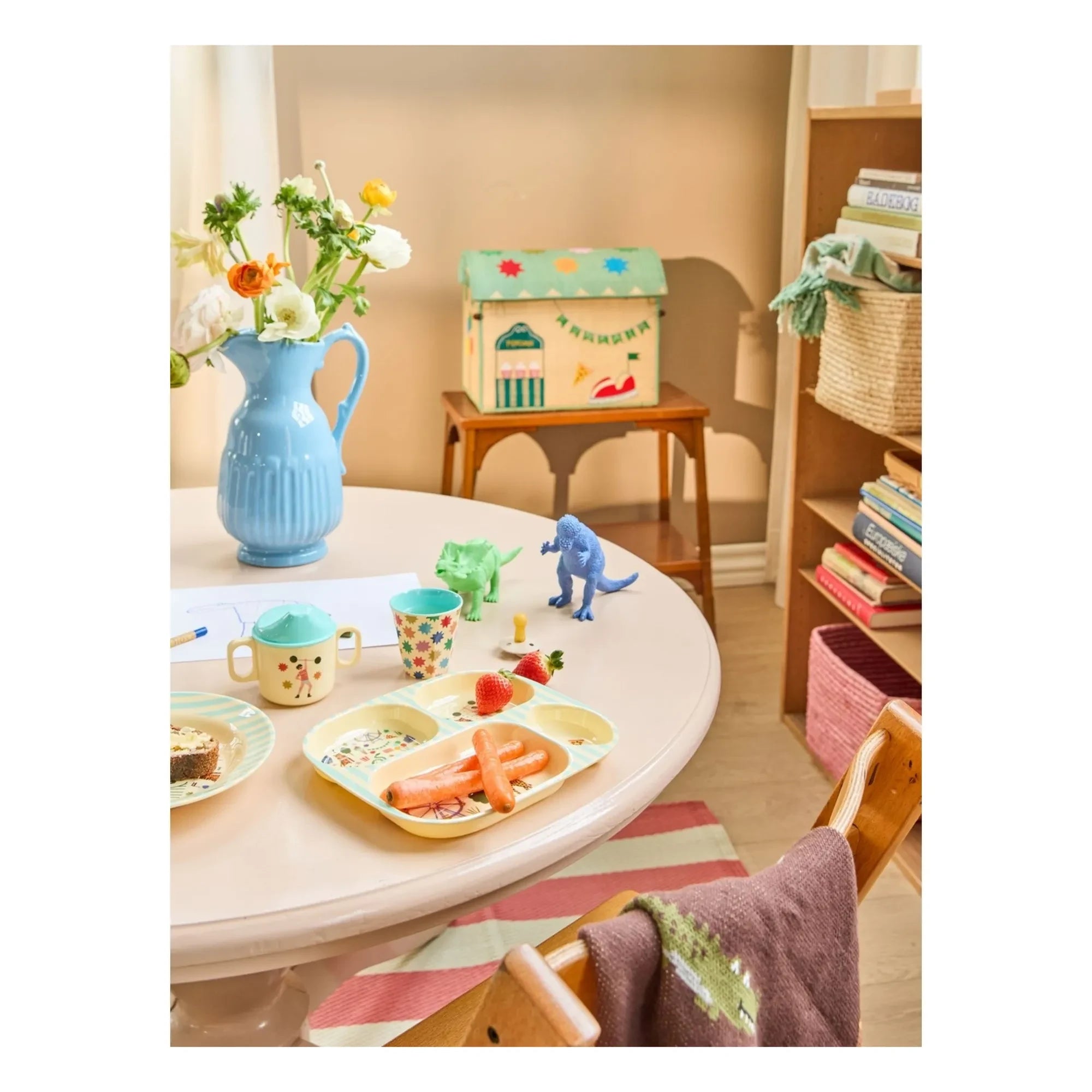 Rice - Fun Fair Melamine Compartment Plate | Blue