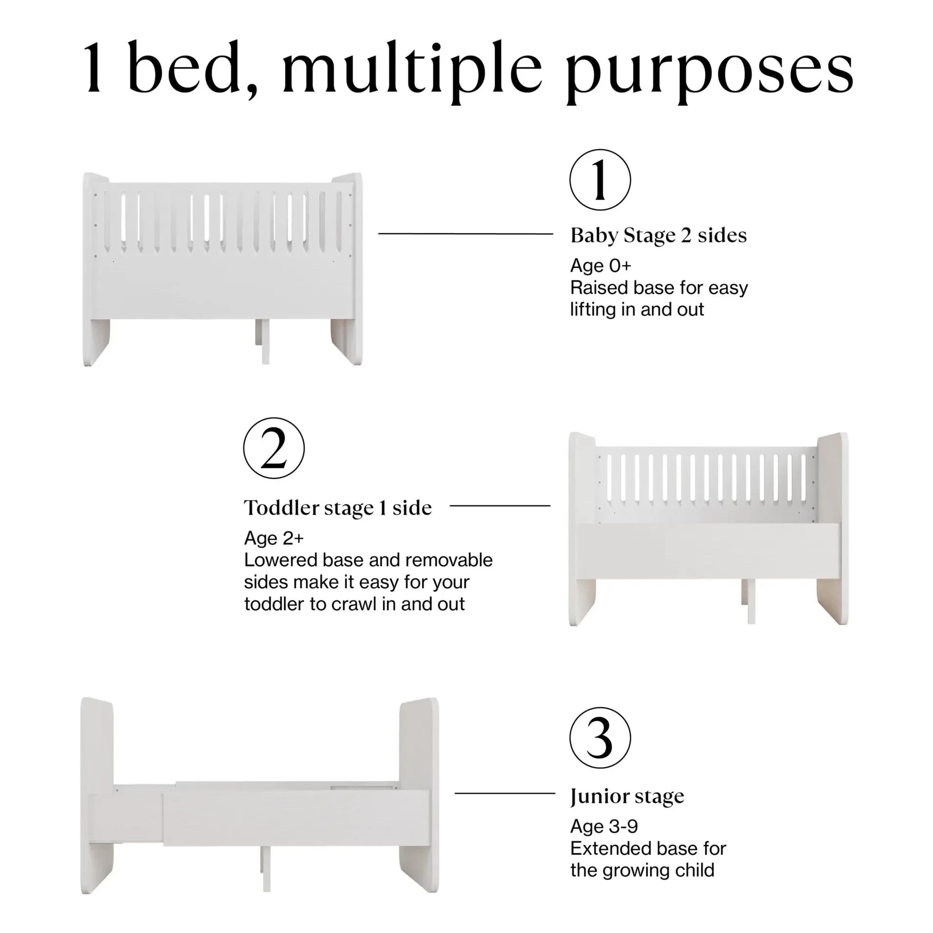 Nofred - Convertible Bed | White
