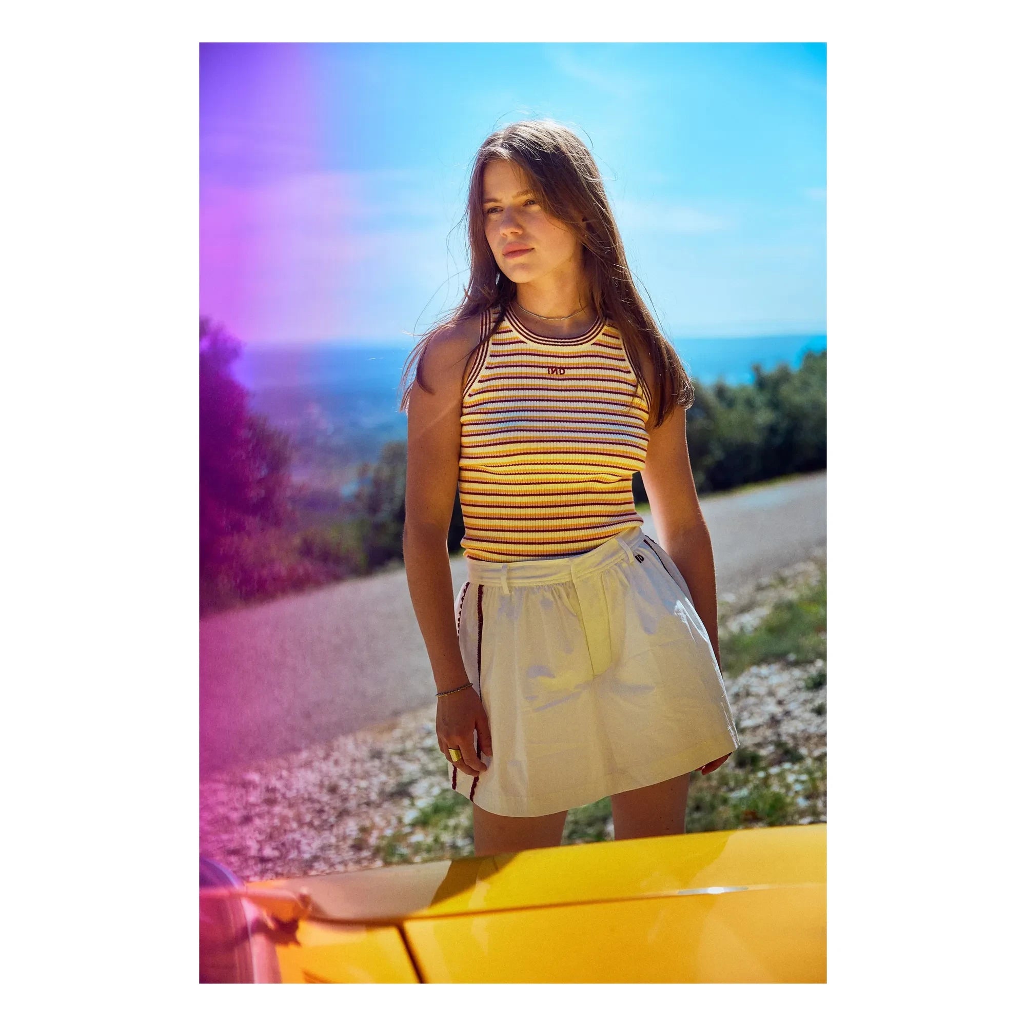 Indee - Venerdi Striped Tank Top | Burgundy