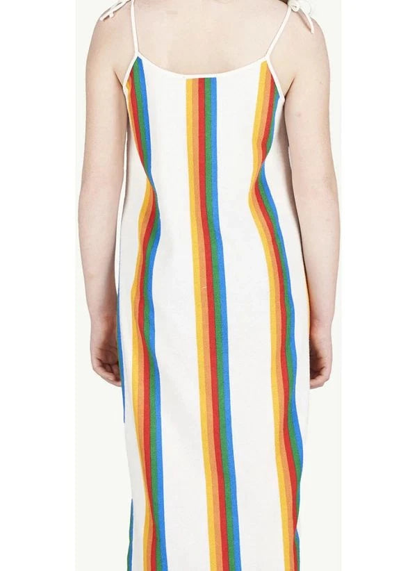 The Animals Observatory - Hummingbird Striped Dress | White