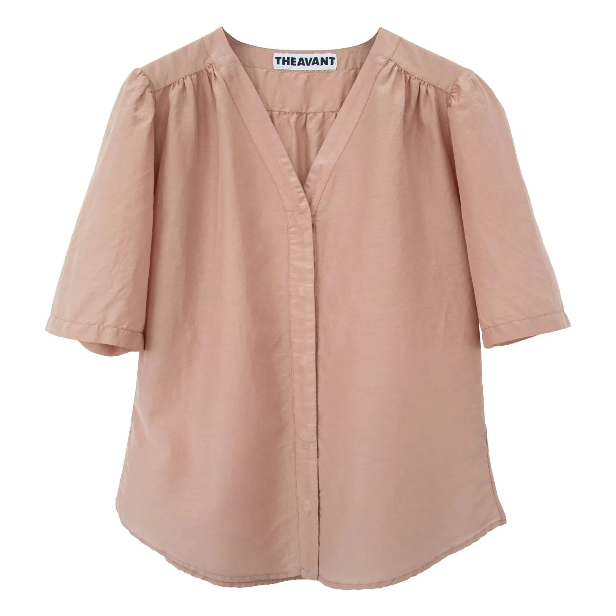 THEAVANT - Carine Poplin Silk & Cotton Blouse | Beige