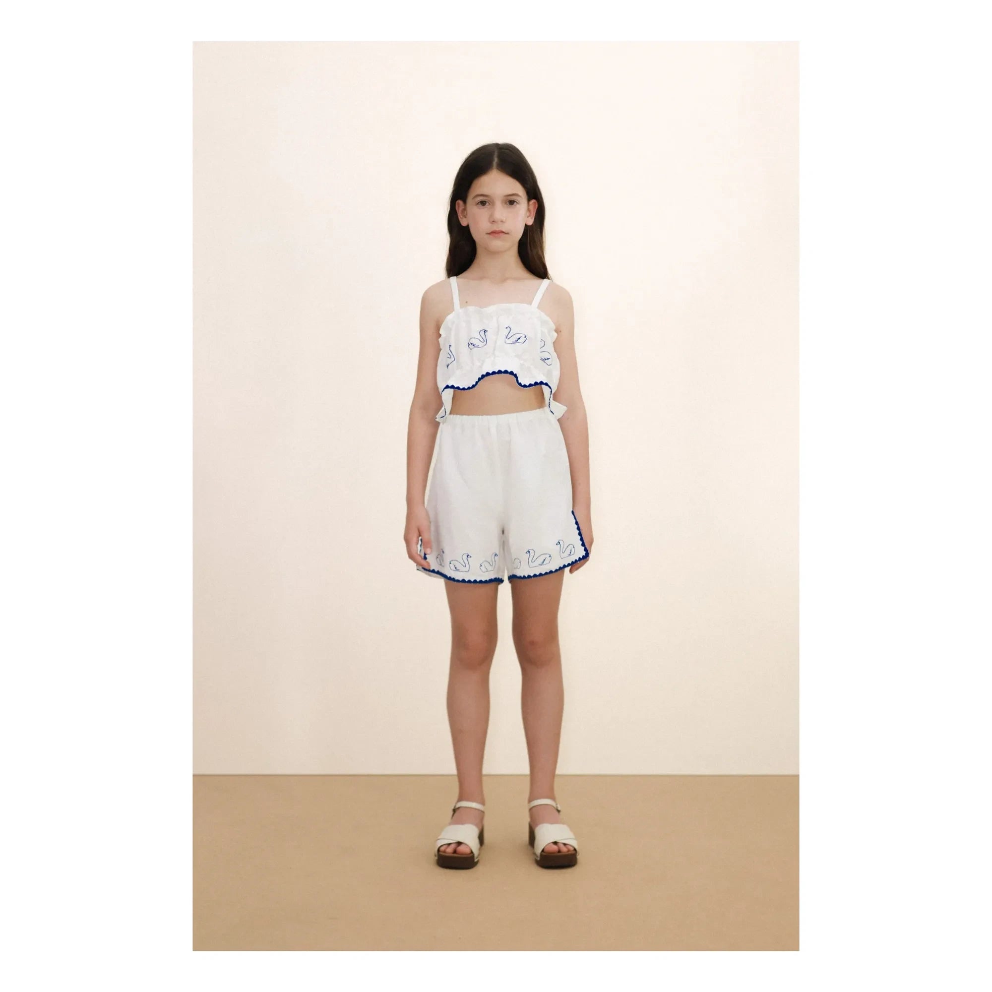 Tinycottons - Swan Top Linen | White