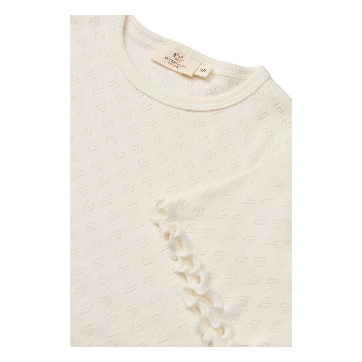 Copenhagen Colors - Pointelle Organic Cotton T-Shirt | Cream