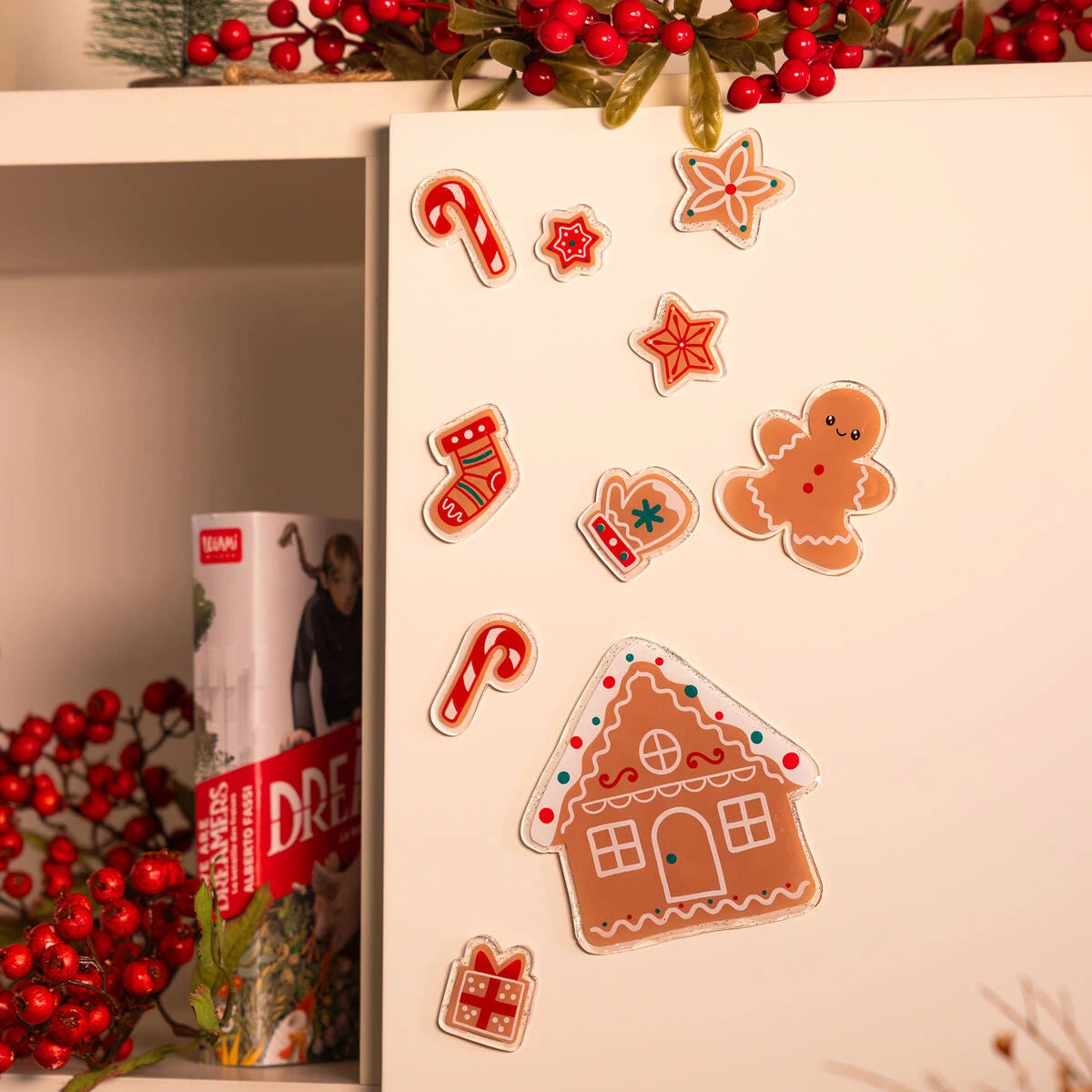 Legami - Gel Window Stickers Set - Window-Glow - Small - Santa Claus