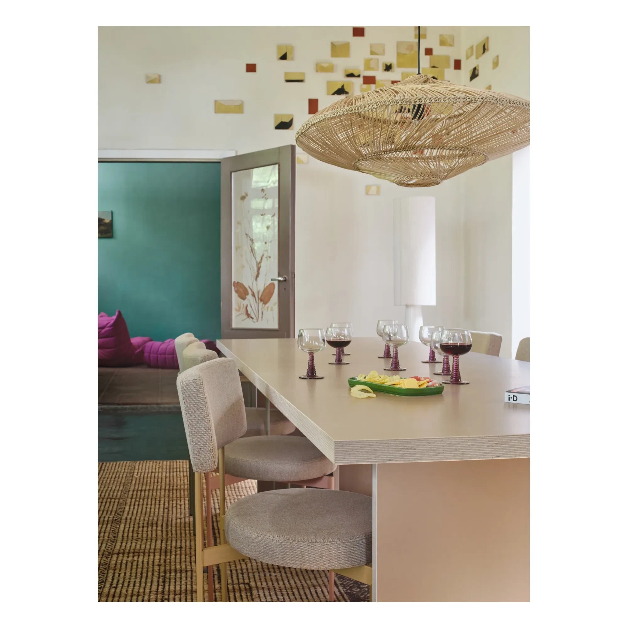 HKliving - Rectangular Dining Table | Cream
