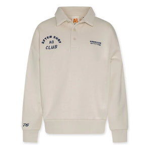 AO76 - Jack Club Recycled Cotton Polo Sweatshirt | Ecru
