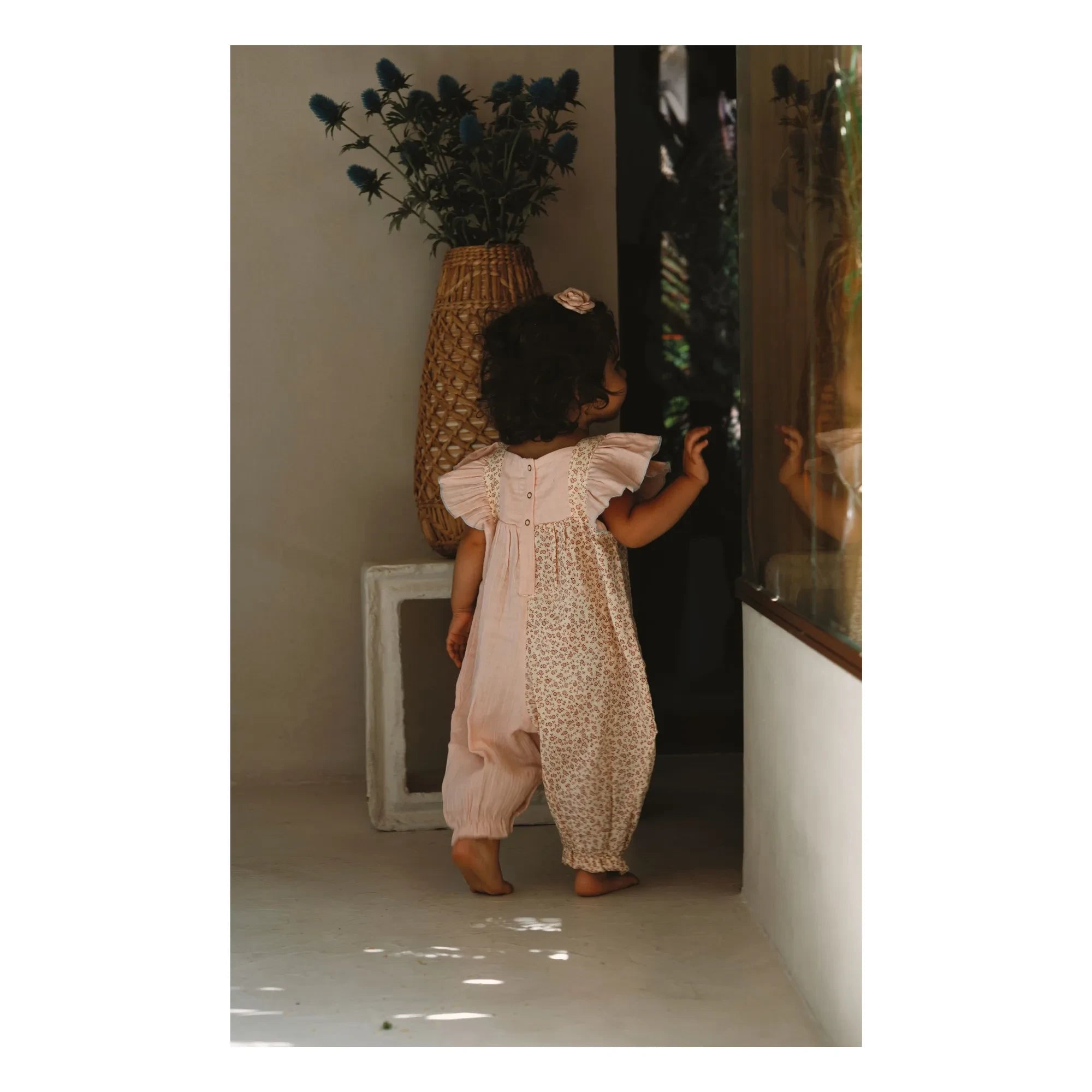 Lilinoa - Maryse Cotton Gauze Patchwork Jumpsuit | Pink