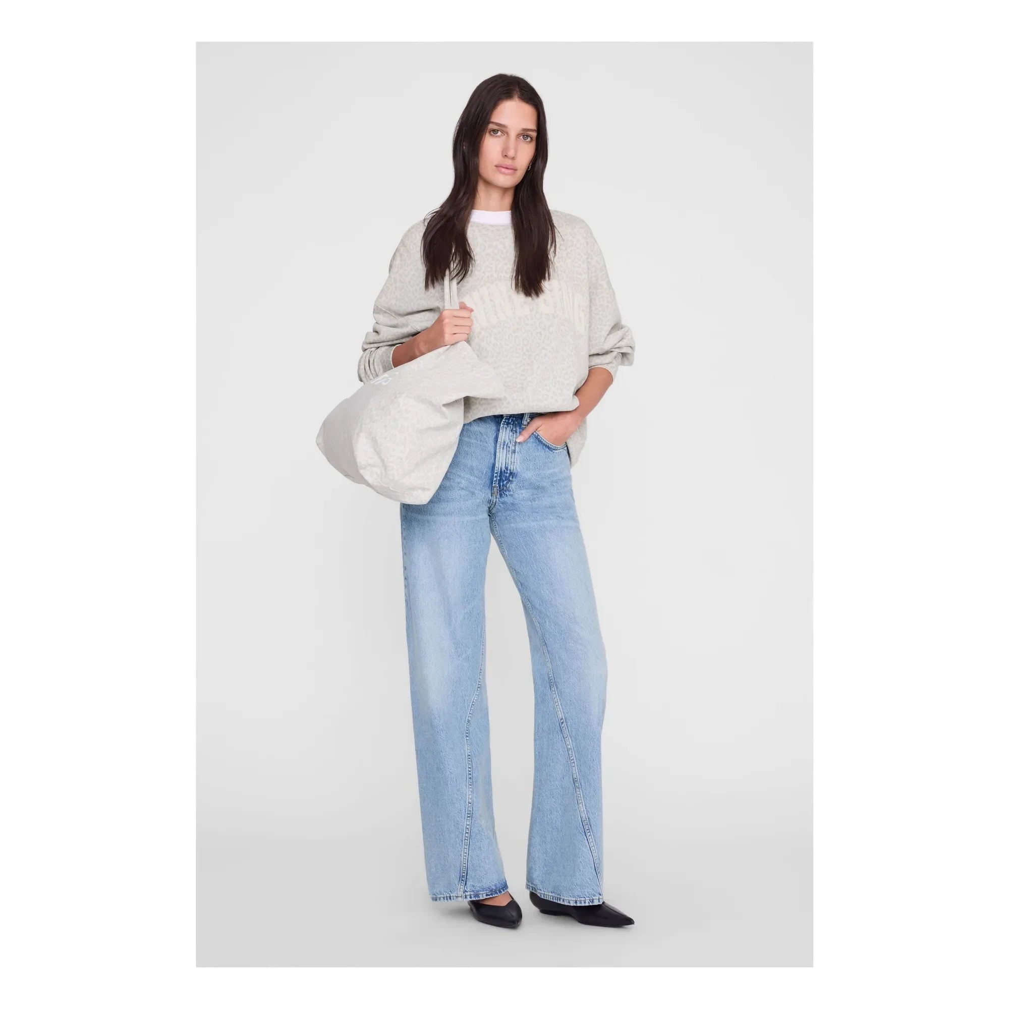 Anine Bing - Miles Sweatshirt | Gray Melange