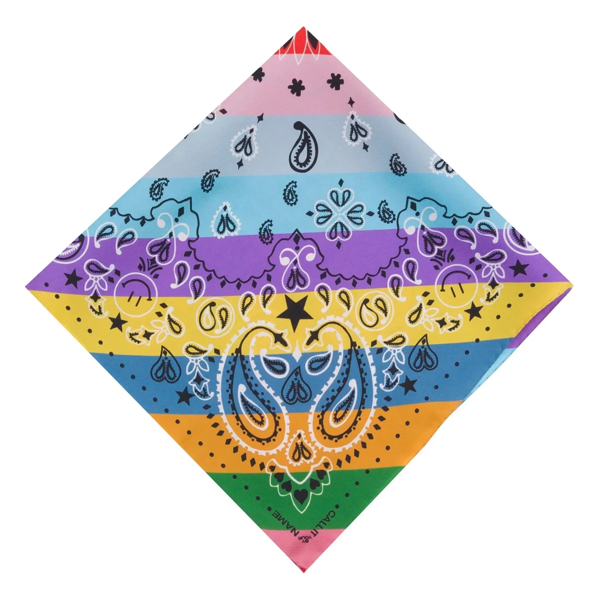 Call it by your name - Small Rainbow Silk Bandana | Blue