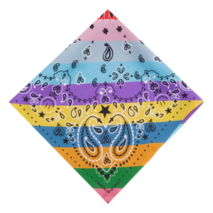 Call it by your name - Small Rainbow Silk Bandana | Blue