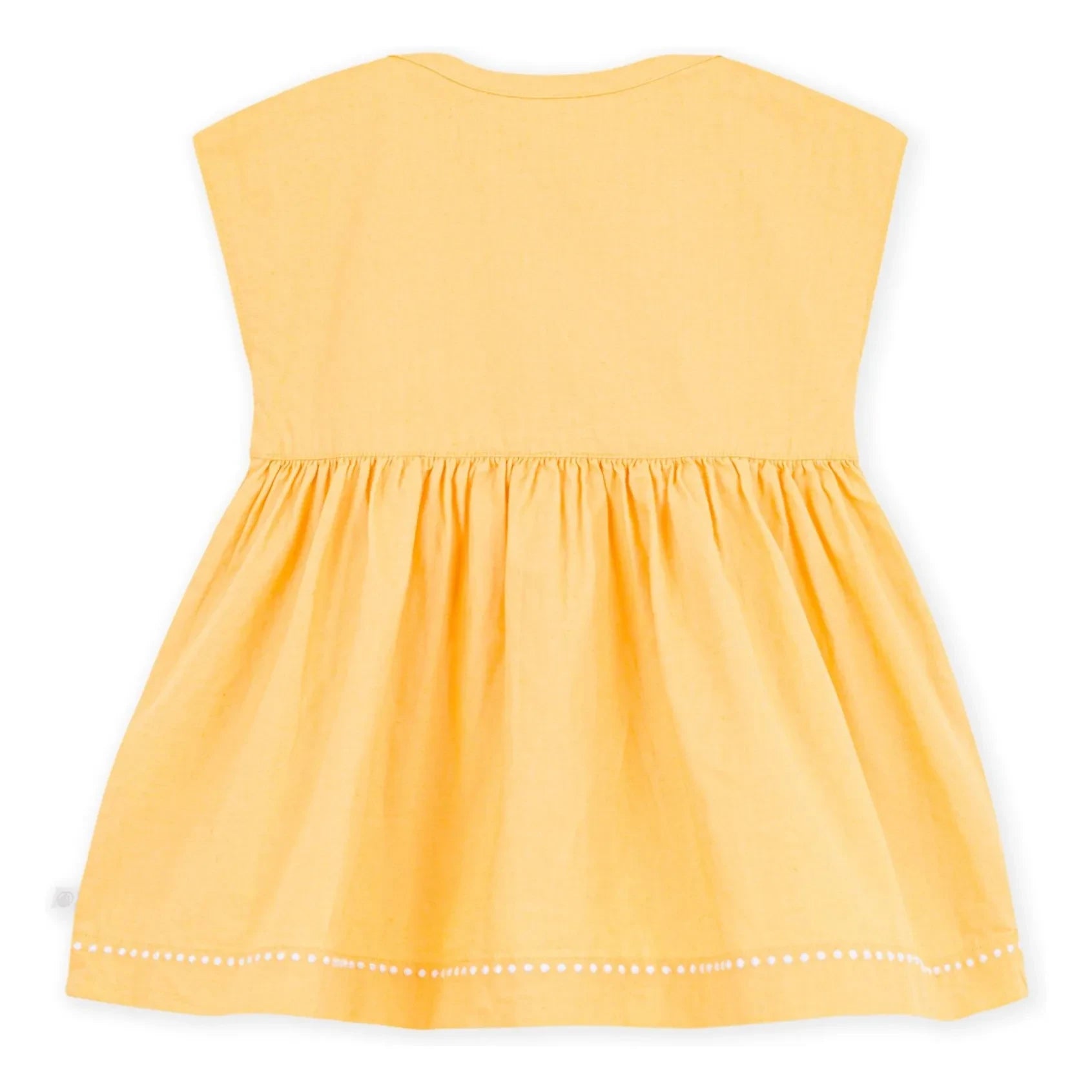 Petit Bateau - Sade Keten Elbise | Sarı