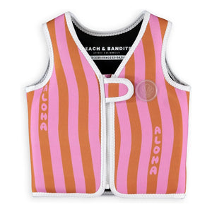 Beach & Bandits - Aloha Striped Swimsuit | Recycled fibers | Pink