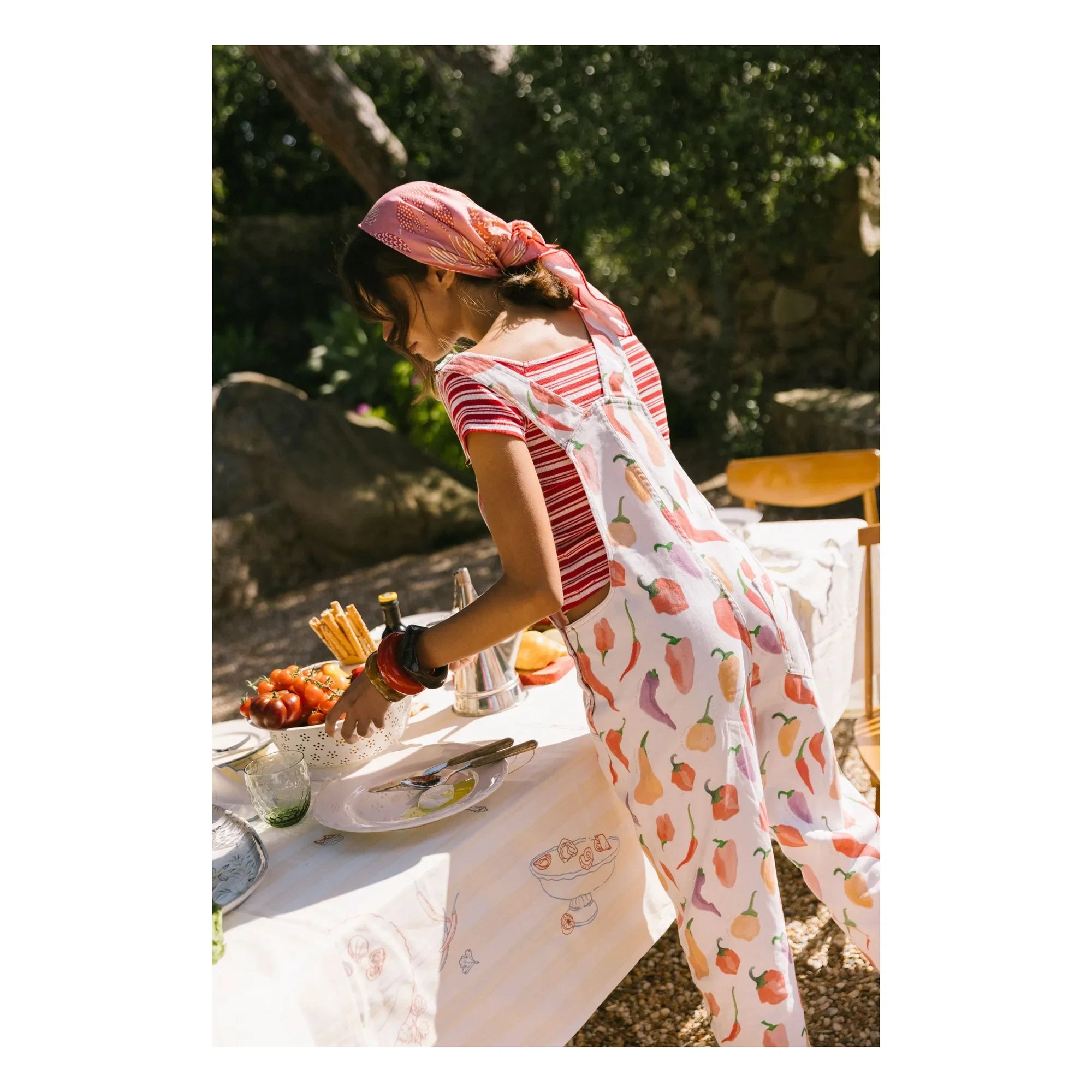 Favorite People - Peperone Peppers Jumpsuit - Women's Collection | White