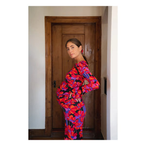 Paloma Collection - Andrea Flower Power Maternity Pants | Red