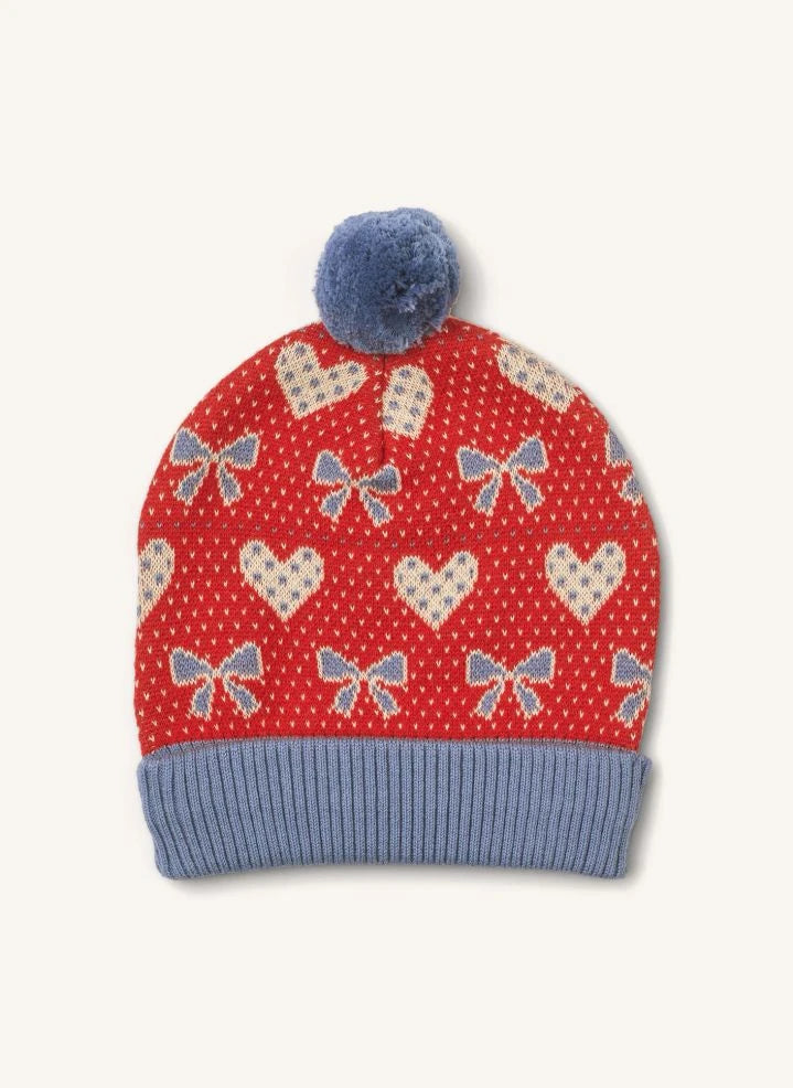 Flöss - Josie Hearts Merino Yün Bere | Kırmızı