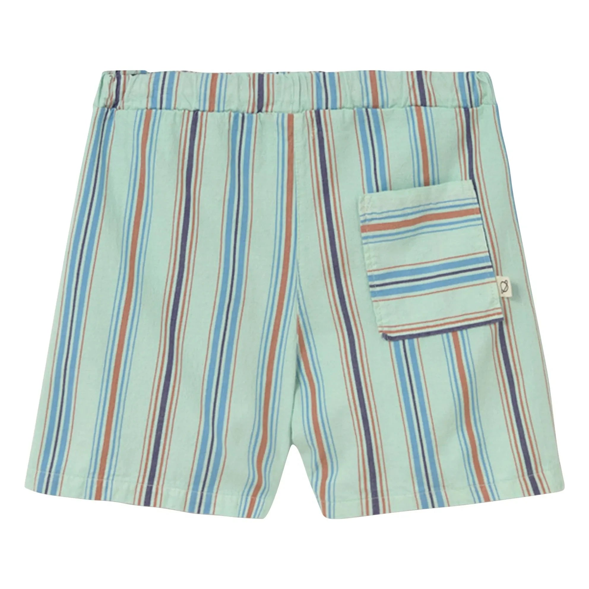 Cozmo - Zion Striped Organic Cotton Bermuda Shorts | Aqua