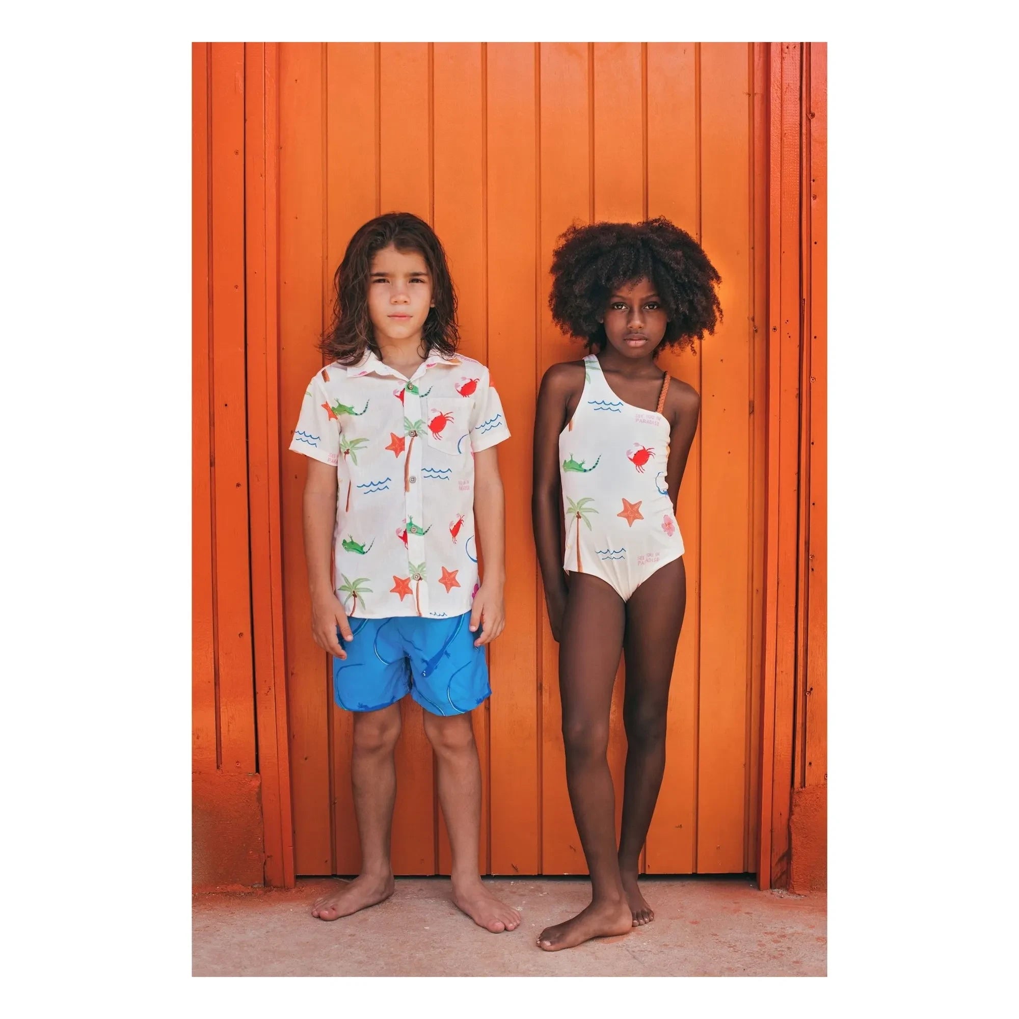 Pepita & Me - Marea Beach Asymmetric Swimsuit | Ecru