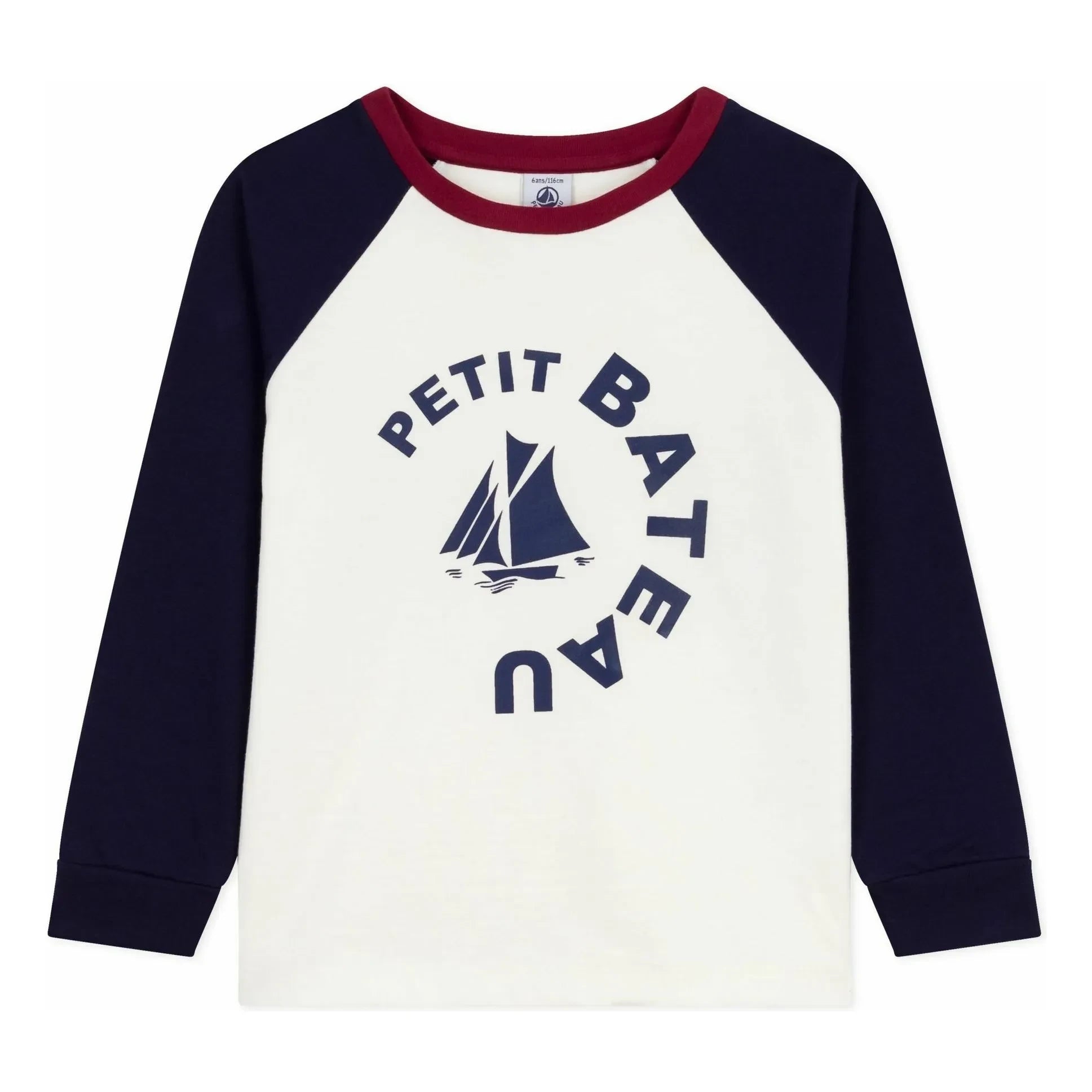 Petit Bateau - Baseball T-Shirt Petit Bateau Organic Cotton | Ecru