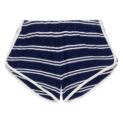 We Are Kids - Juju Striped Organic Cotton Towel Shorts | Navy Blue