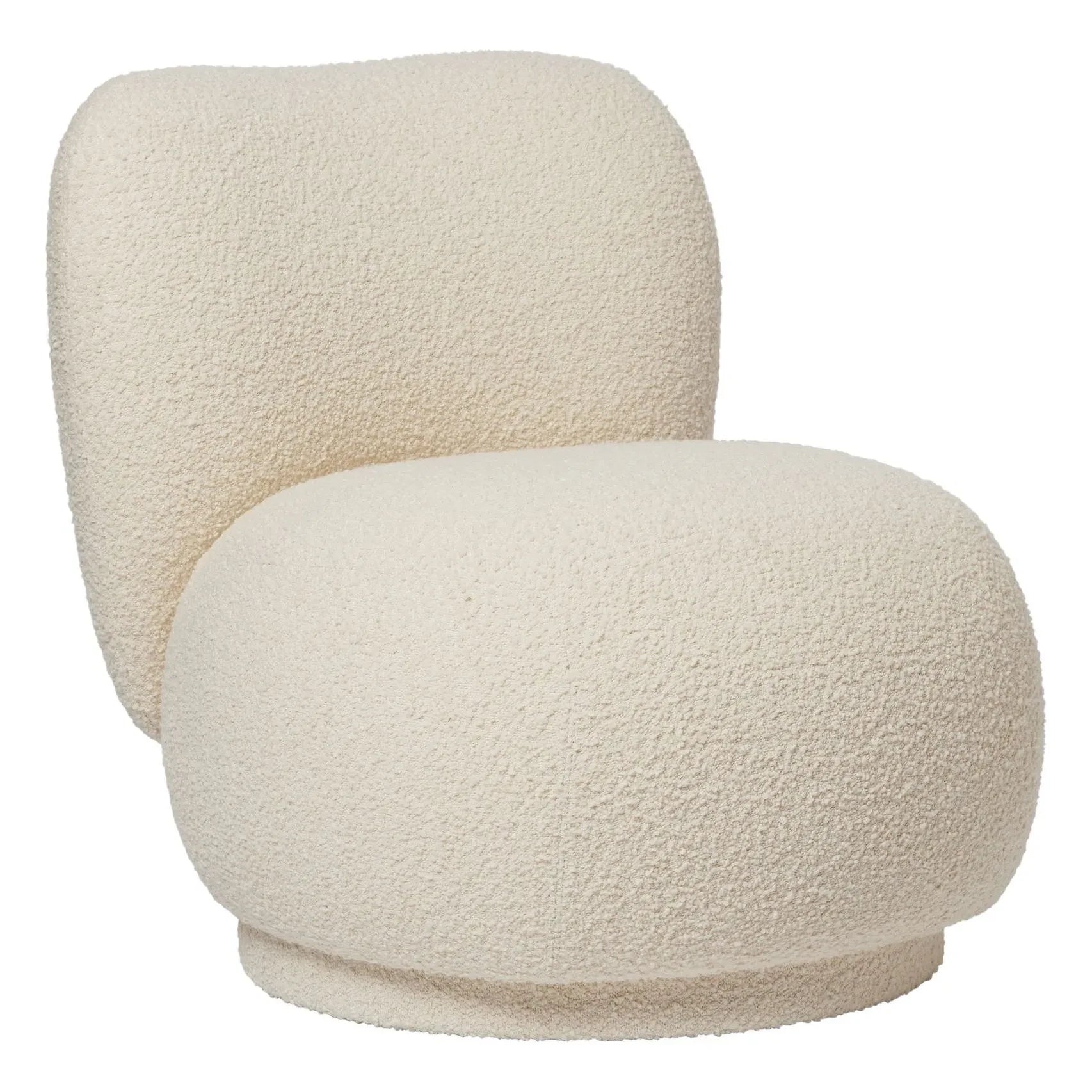 Ferm Living - Rico Piccolo curved fabric armchair | Cream