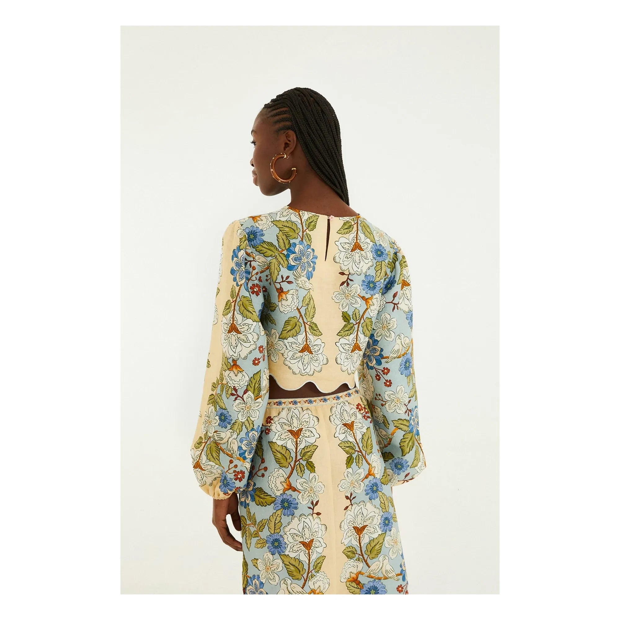 Farm Rio - Garden Linen Blouse | Cream