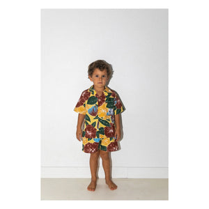 Club Trésor - Jumpsuit Popeline Shirt and Shorts Set | Yellow