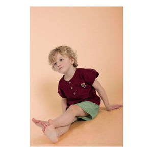 Loir - Kurta Linen Jacket | Burgundy