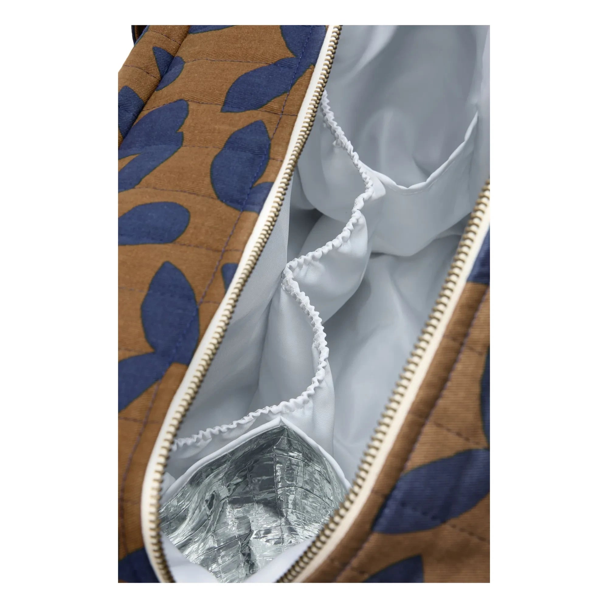 Nobodinoz - Hyde Park Blue Leaves Waterproof Baby Bag | Blue