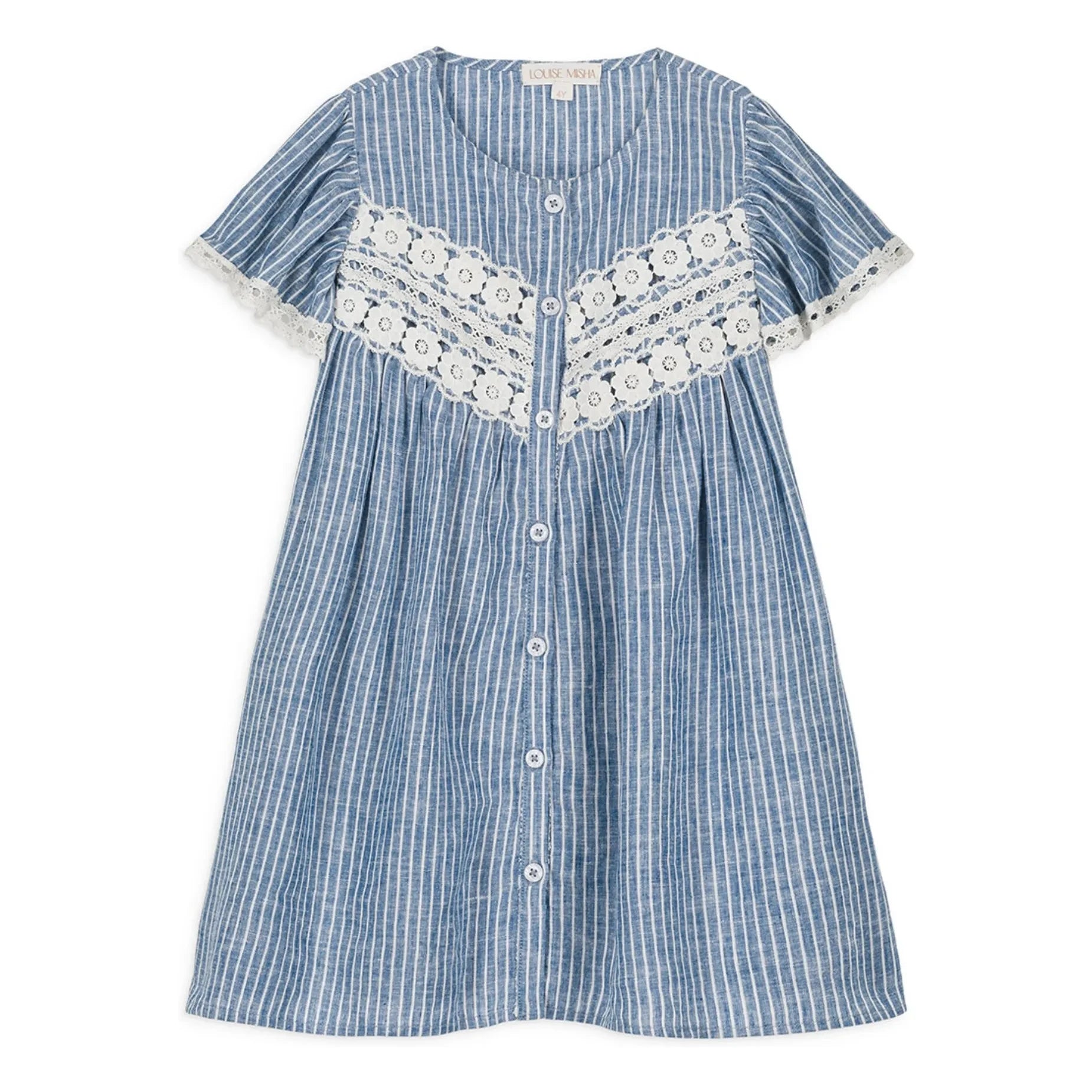 Louise Misha - Morlina Linen Dress | Blue