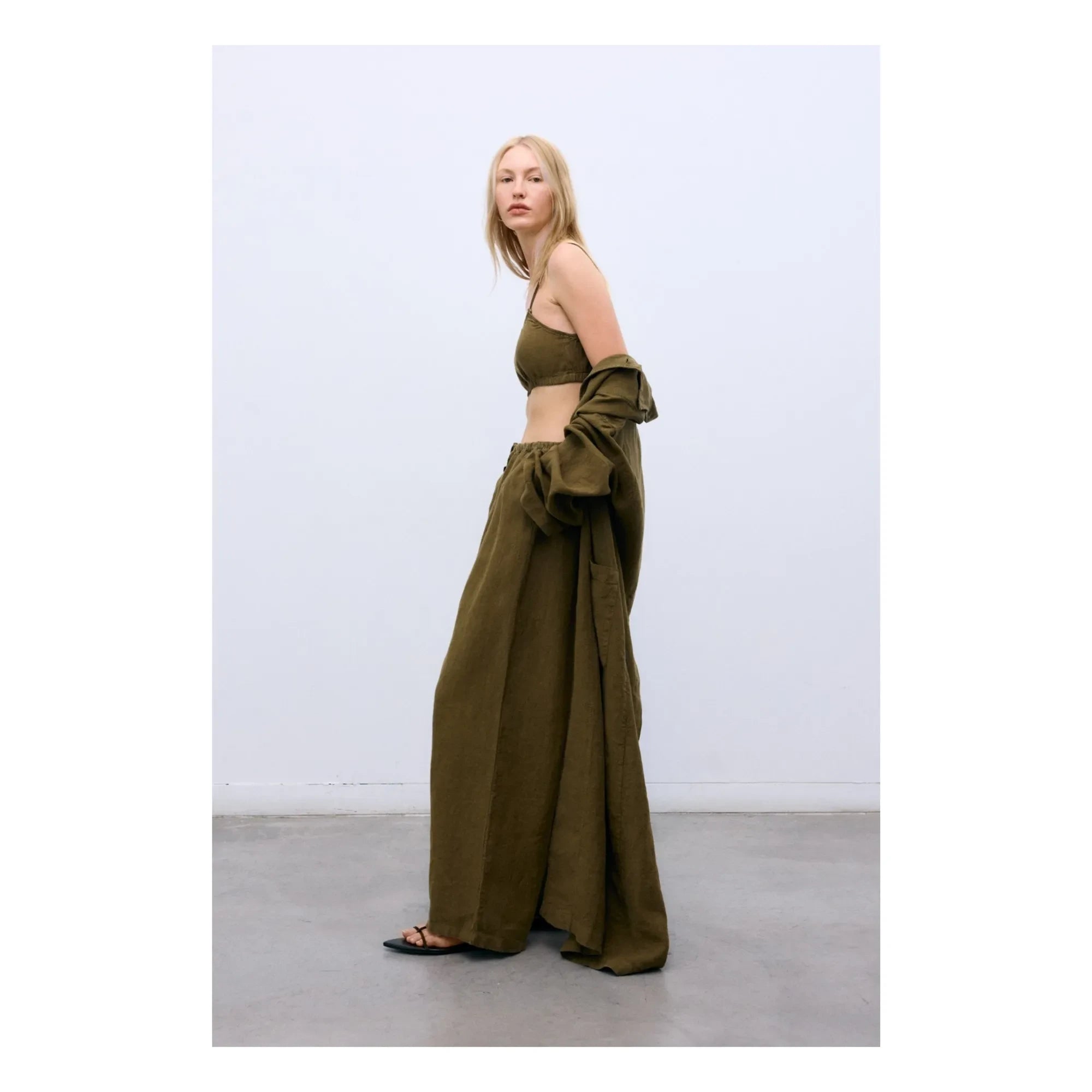 the new society - Melissa Cotton Pants | Olive