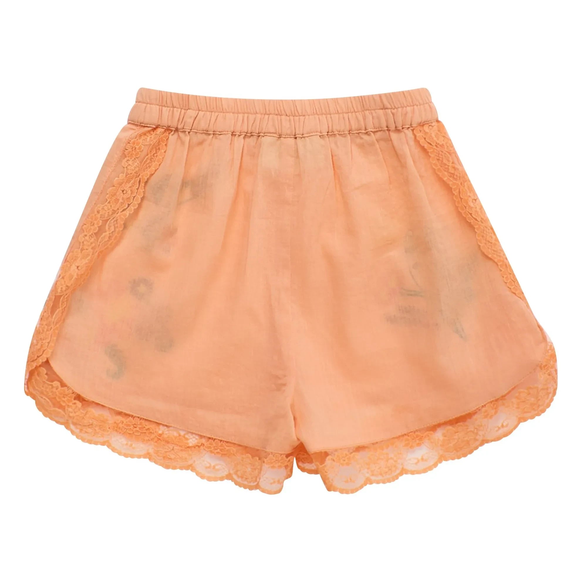 Maison Mangostan - Bird Embroidered Shorts | Orange
