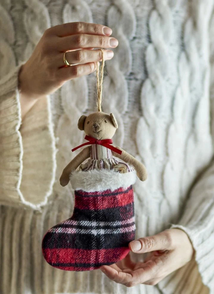 Bloomingville Mini - Bear Christmas Ornament | Red