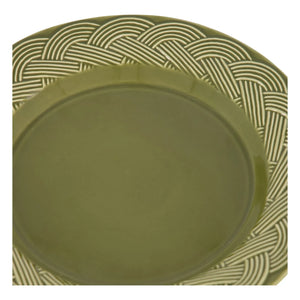 House of Capricorn - Wicker Dinner Plate | Green