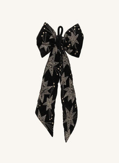 Anna + Nina - Starry Eve Velvet Decorative Christmas Bow | Black