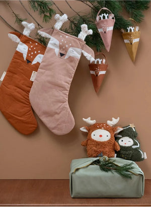 Fabelab - Organic Cotton Deer Christmas Stocking | Brown