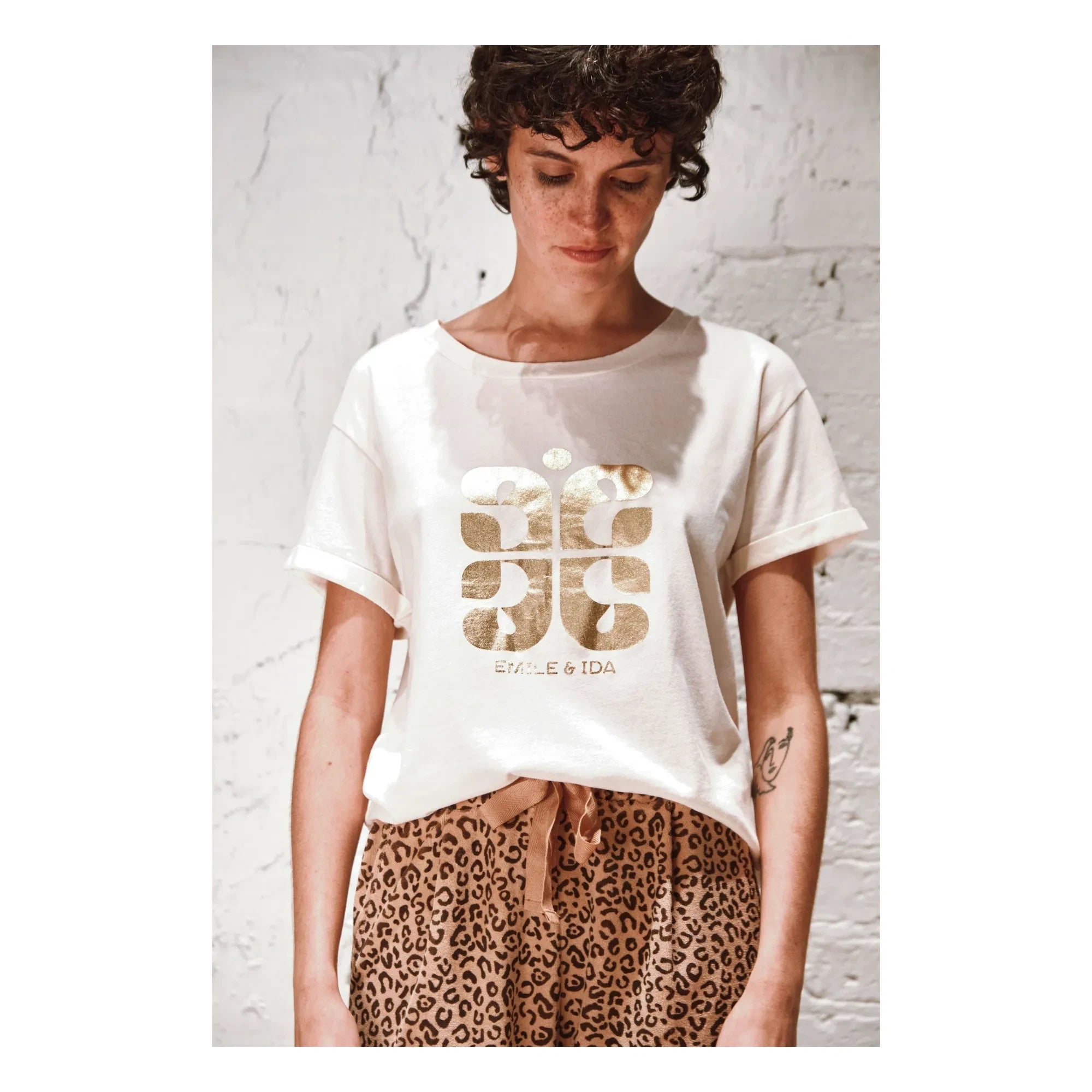 Emile et Ida - Boris Organic Cotton T-Shirt | Cream