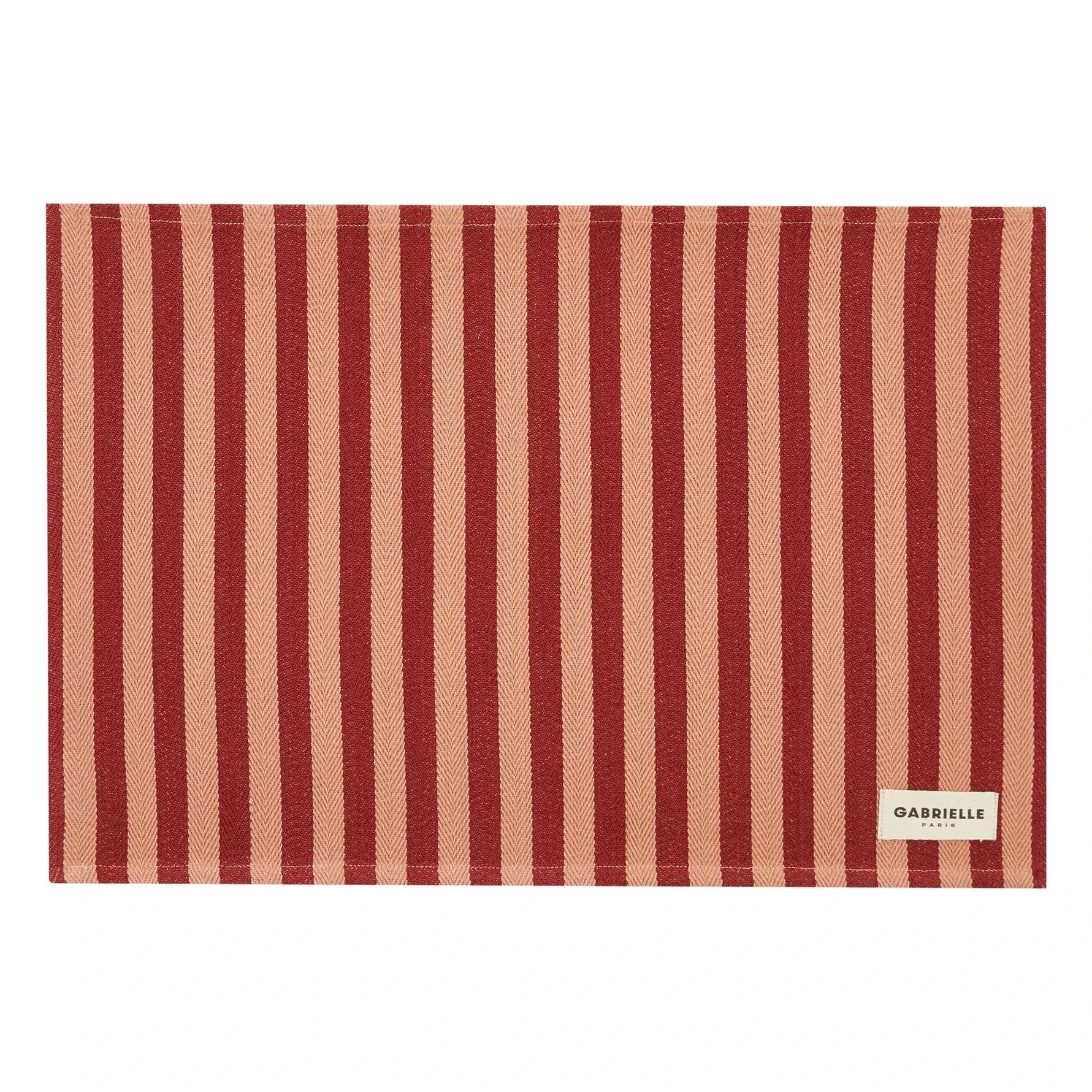 Gabrielle Paris - Garance Striped Serving Placemat | Red