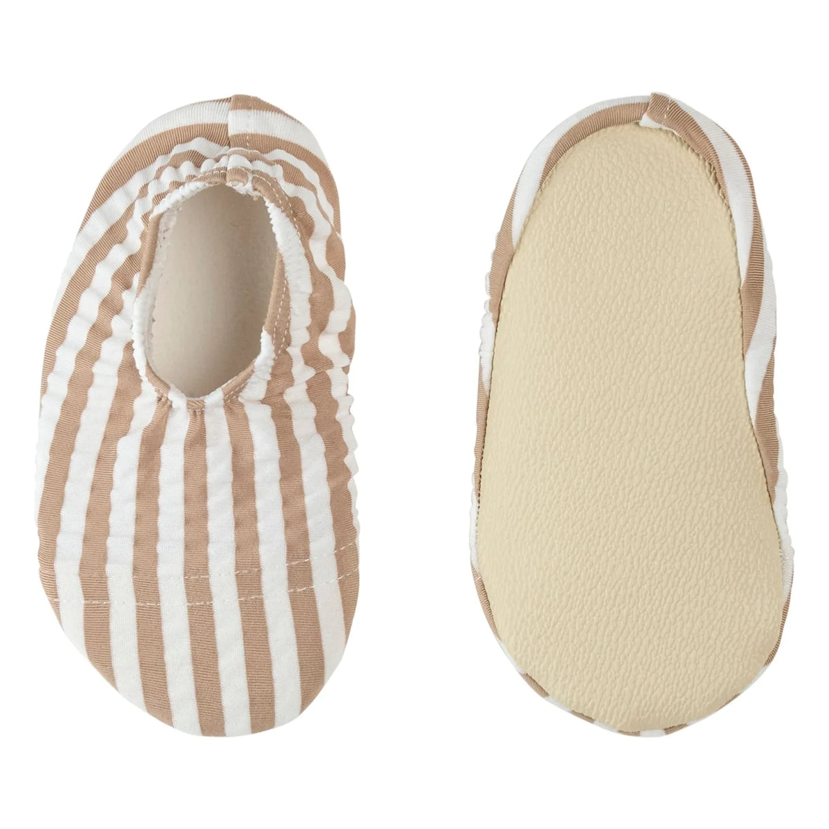 Petit Lem - Anti-UV Striped Seersucker Water Shoes Recycled Fibers | Sand