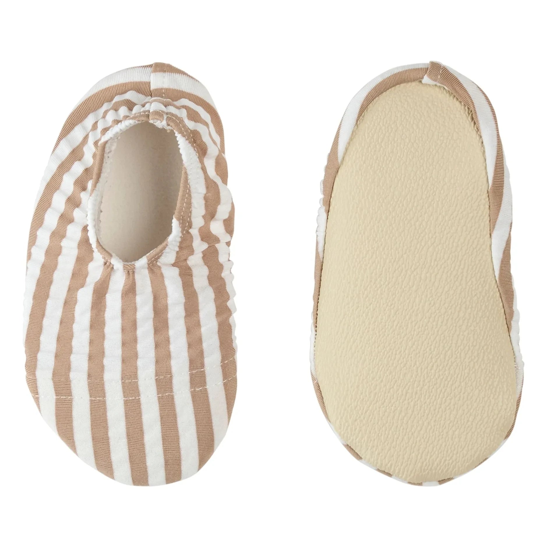 Petit Lem - Anti-UV Striped Seersucker Water Shoes Recycled Fibers | Sand
