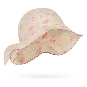 Konges Sløjd - Elin Floral Print Knot Hat Organic Cotton | Beige